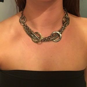 Gold and silver necklace