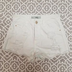 Topshop Moto Hallie White Shorts - 2