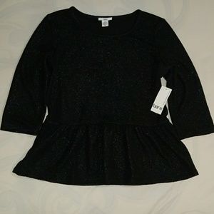 Bar III black sparkly top
