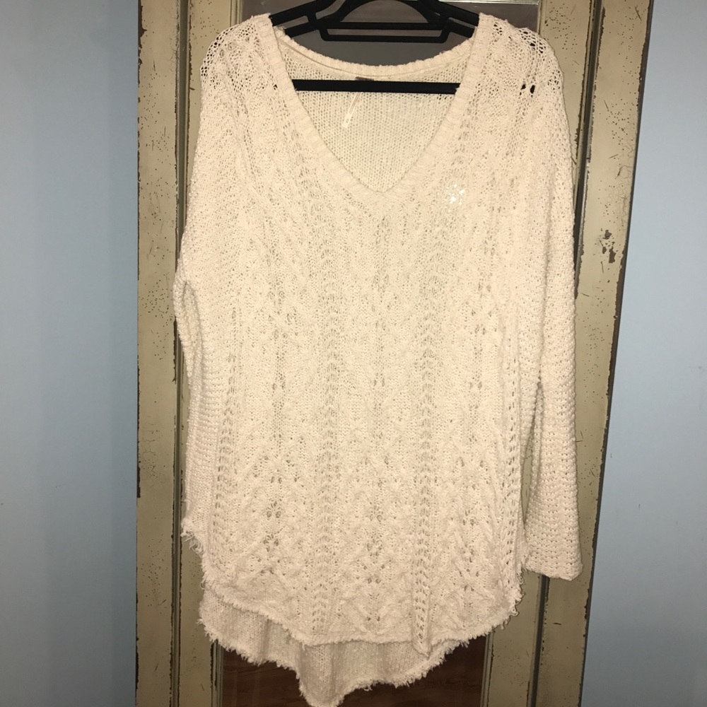 Cream Free People Sweater!!