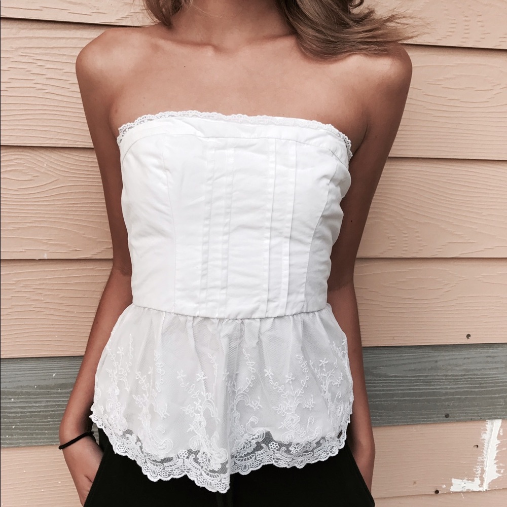 Hollister lacy tube top
