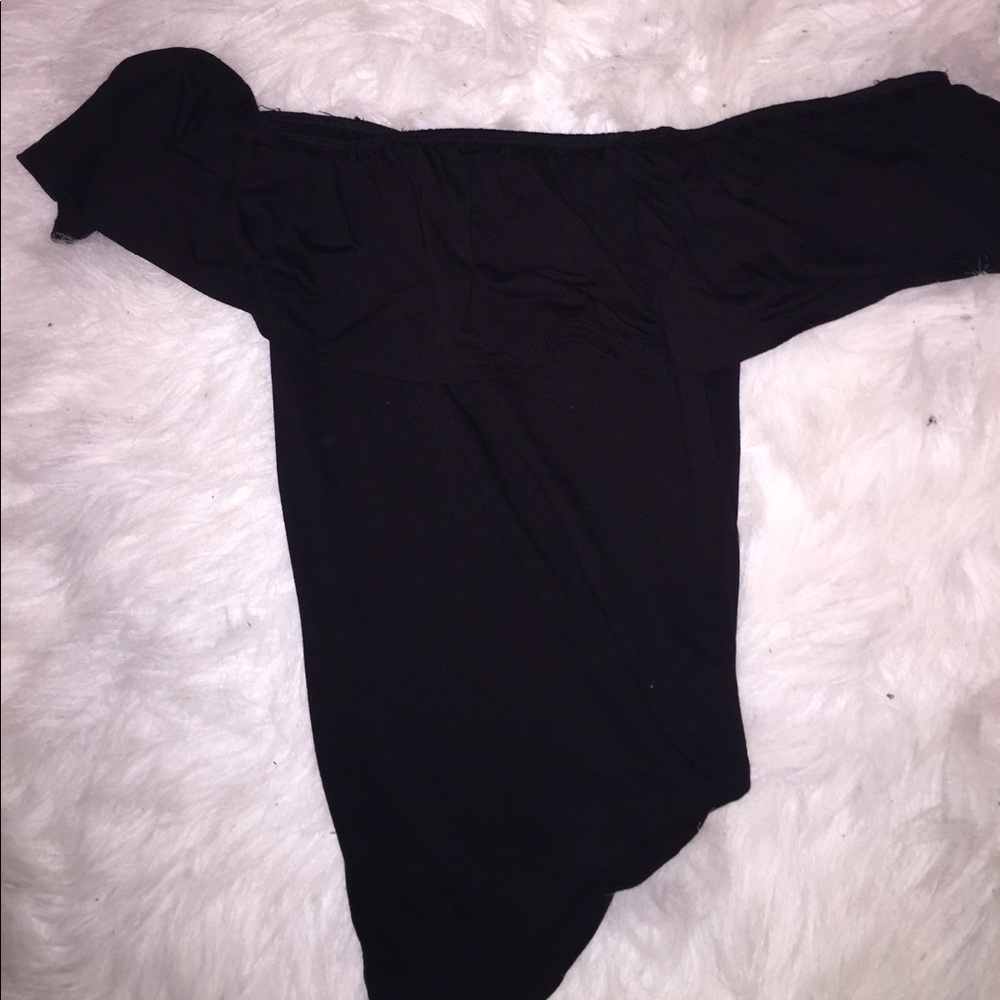 Off Shoulder Ruffle Bodysuit