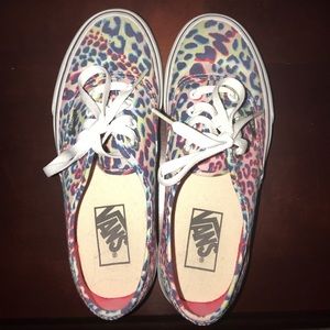 Vans Authentic Multi-Color Cheetah Womens Shoes