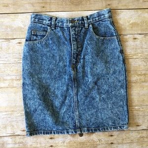 Georges Marciano For Guess Acid Wash Denim Skirt