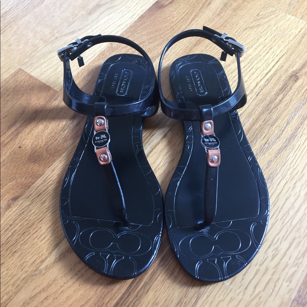 Coach Jelly T-strap Sandals
