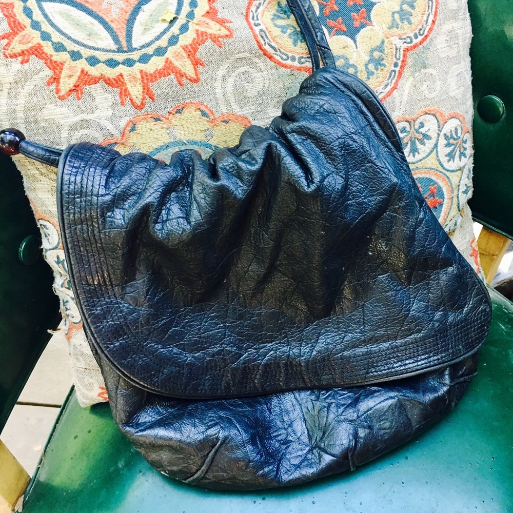 Vintage black messenger bag