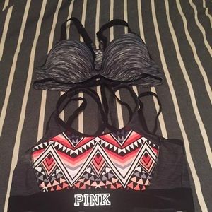 2 PINK sports bras