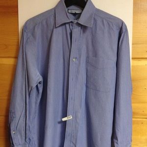 Tommy Hilfiger blue white pinstripe long sleeve