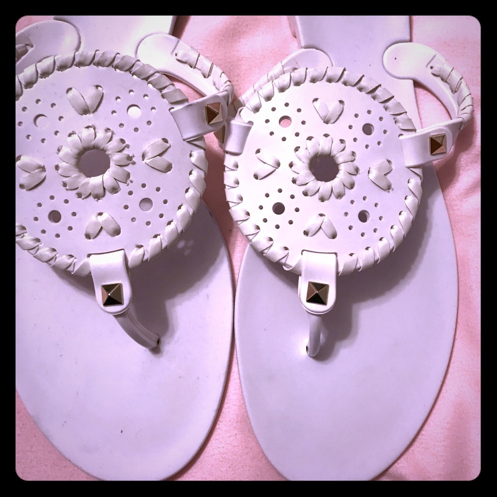 White Jack Rogers jelly sandals sz 8