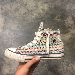 Knit converse high tops