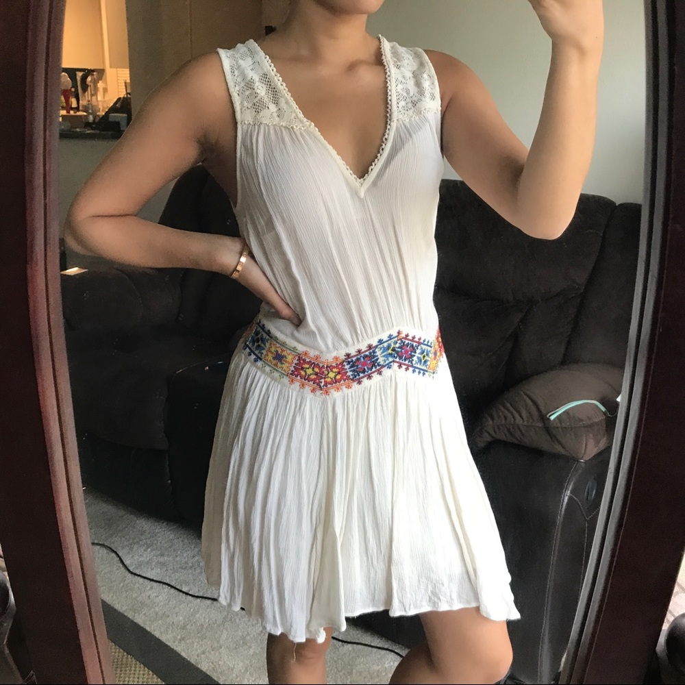 Free people white gauze dress