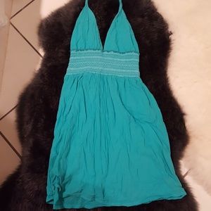Turquoise bathing suit coverup