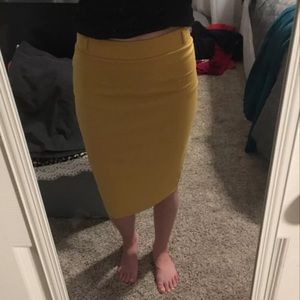 Mustard yellow skirt