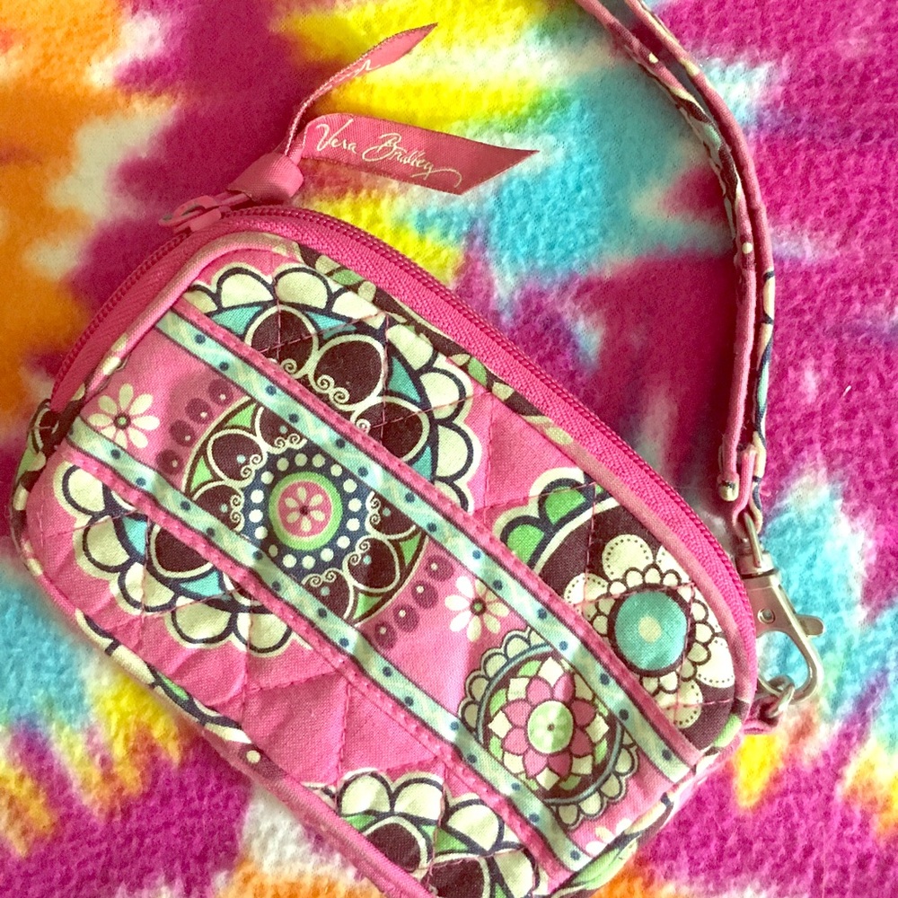 Pink Vera Bradley Wristlet
