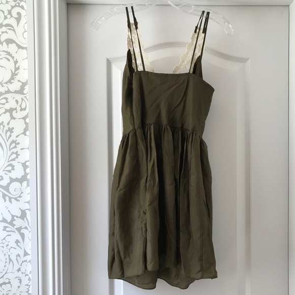 Sunner green silk and cream lace tunic tank - Picture 3 of 3