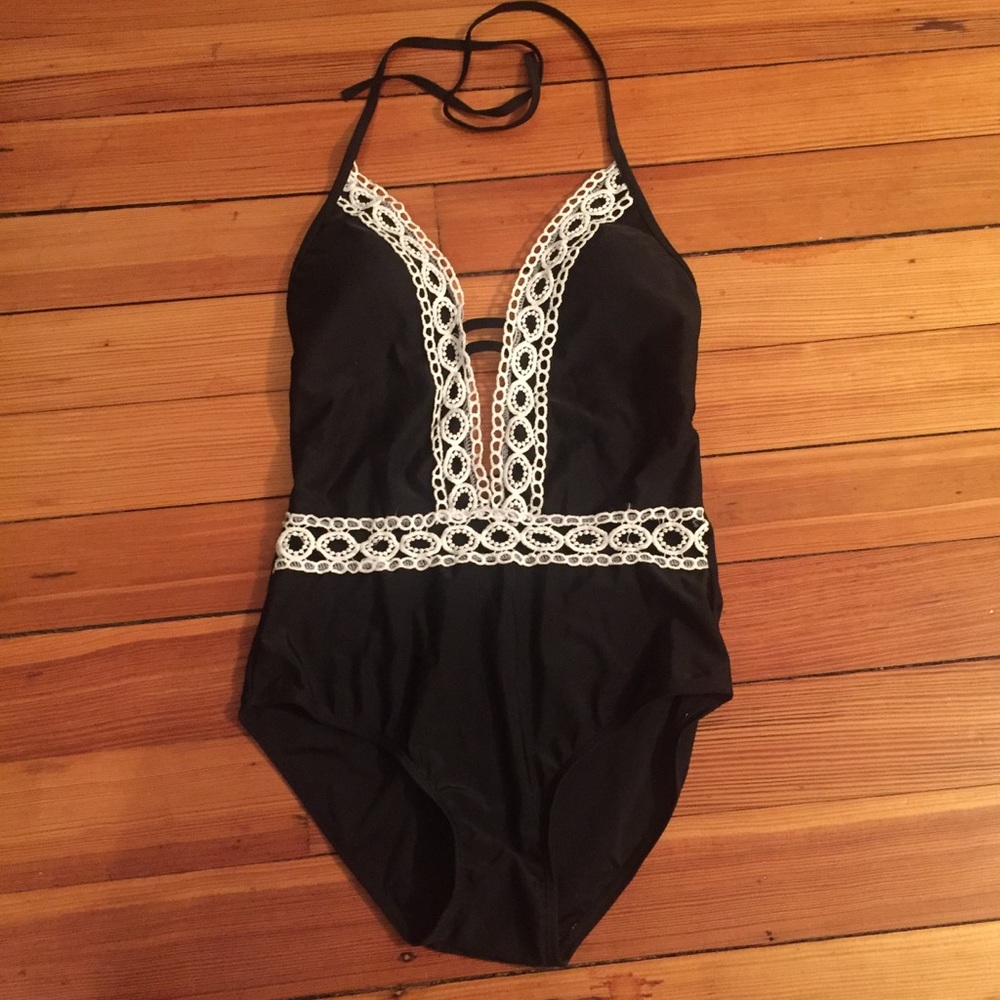 🌊Black Crochet One Piece Swim🌊