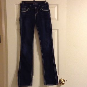 Silver Jeans - dark blue- hardly worn! Sz W24/L33