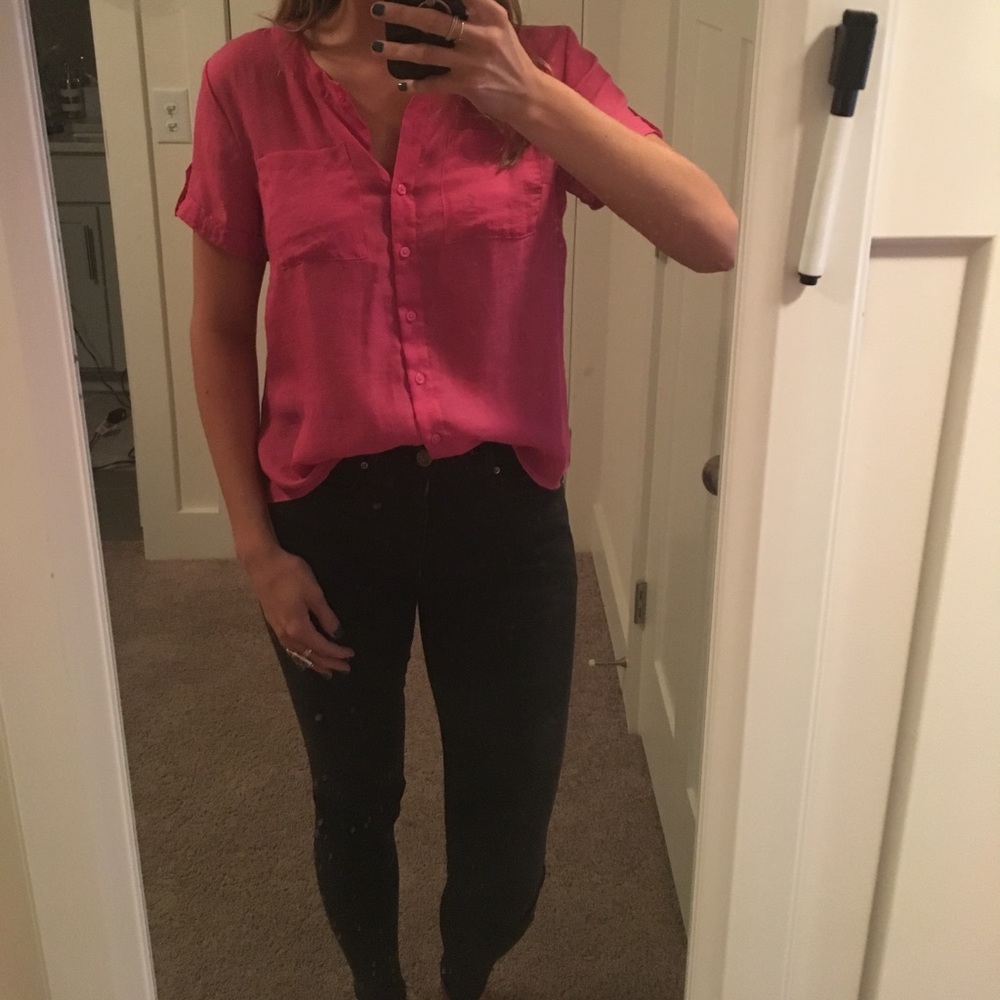 Ann Taylor Loft Crop Blouse