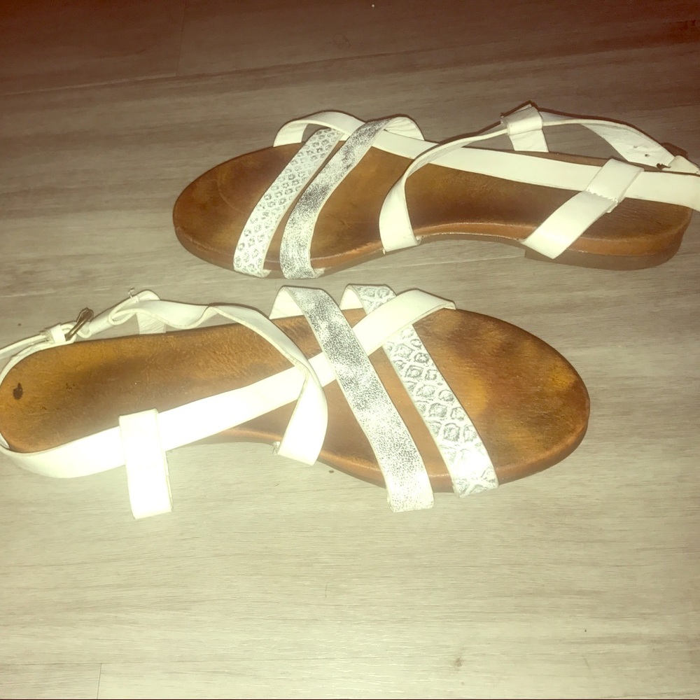 White sandals