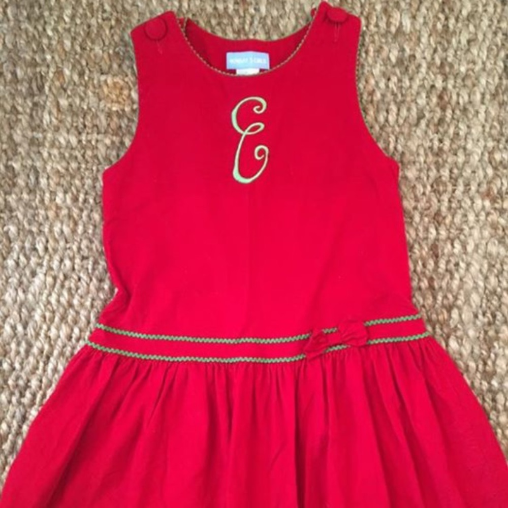 Red corduroy dress
