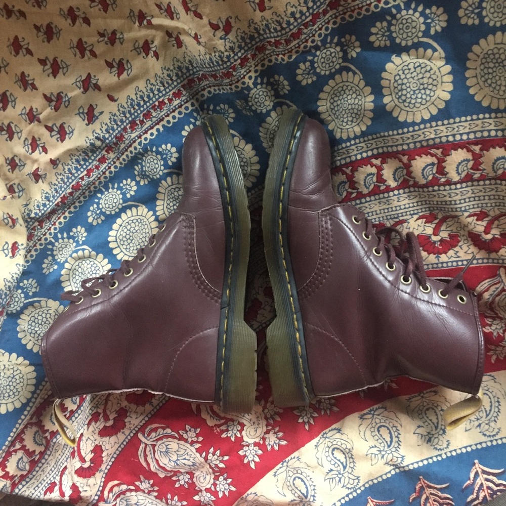 Cherry vegan Doc Marten boots 1460, size 10