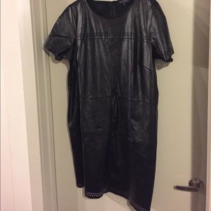 Faux Leather Dress
