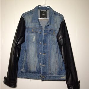 Obey Propaganda Denim & faux Leather Jacket