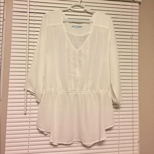 Maurice's Sheer white top