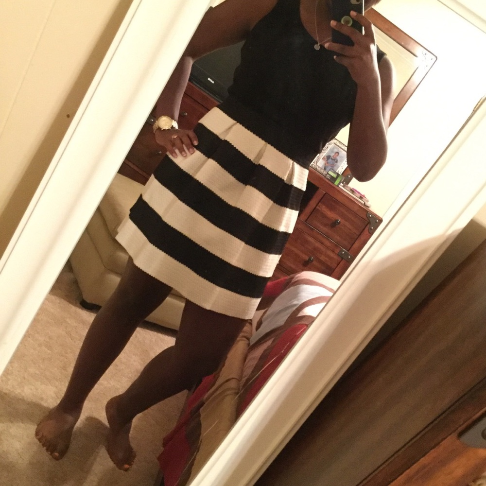 Soprano Black and White Dress