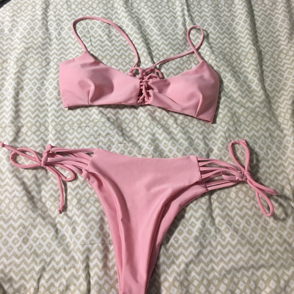 Pink Stringy Bikini Cheeky