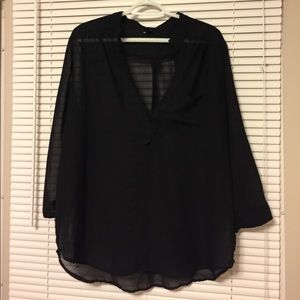 Maurice's Sheer Black Top