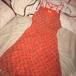 Orange patterned dress