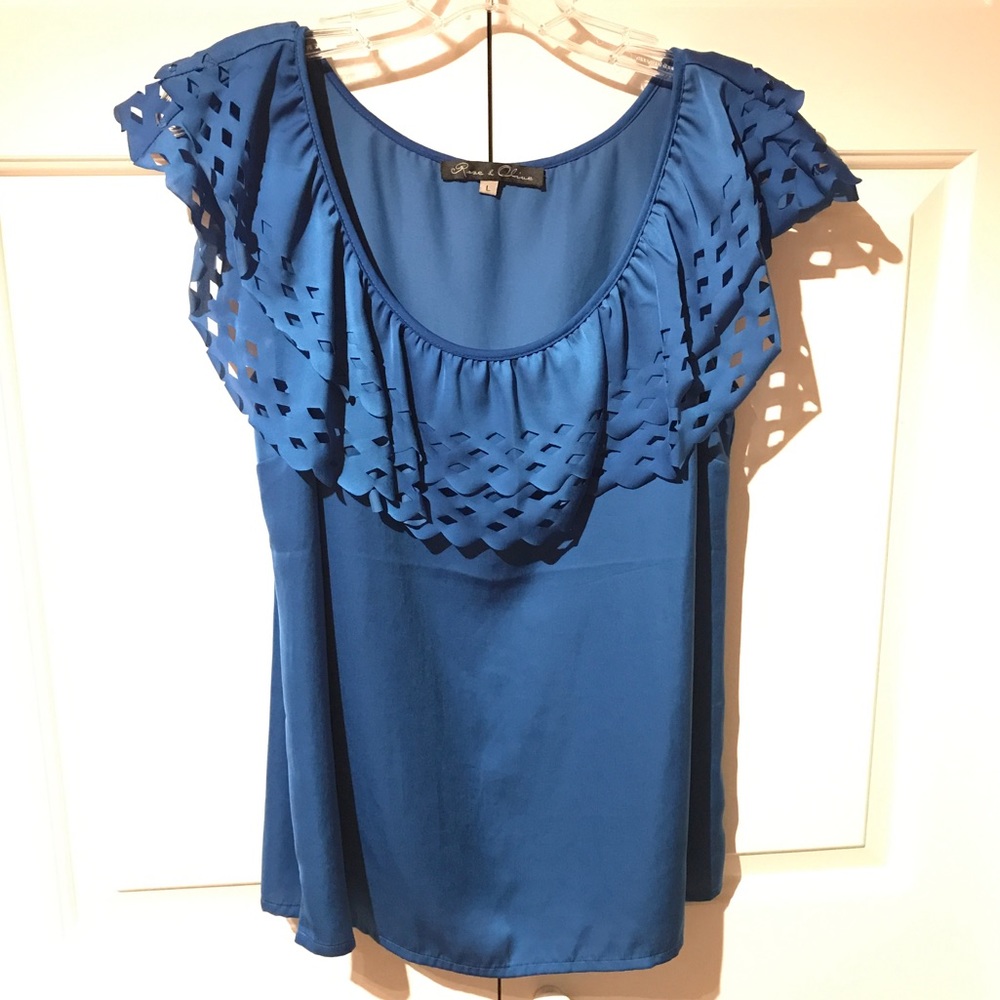 SOLD Rose & Olive top