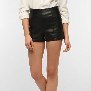 Sparkle & Fade / faux leather shorts