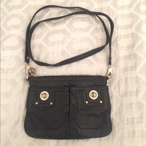 Marc Jacobs Black Turnlock Crossbody Bag