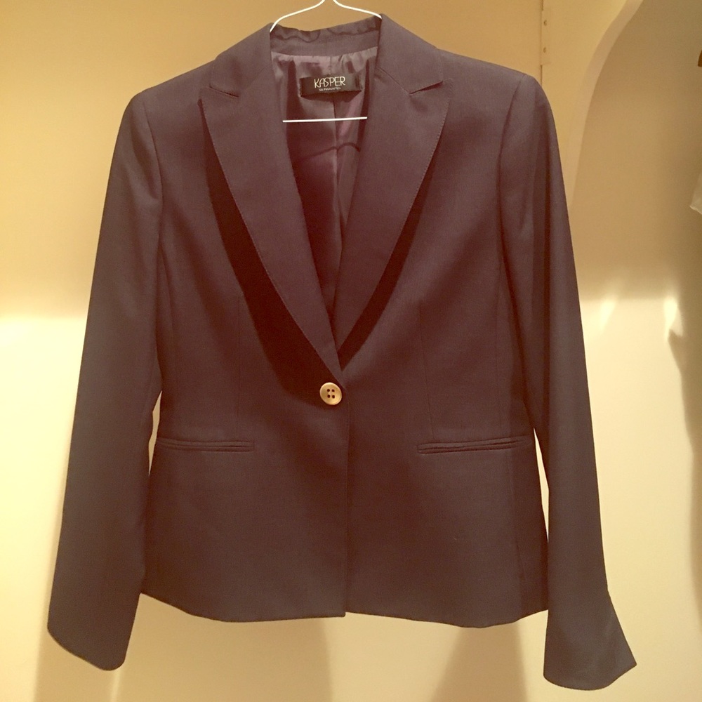 🎉 Kasper Black Women Blazer Suit Jacket