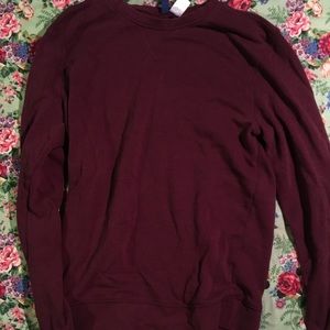 Burgundy crew neck sweatshirt