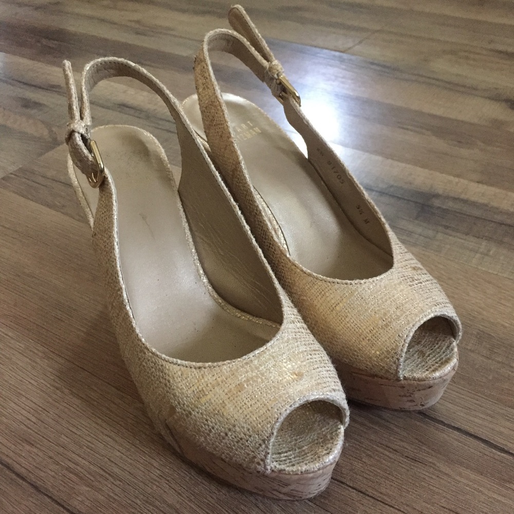 Stuart Weitzman Open Toe Wedges