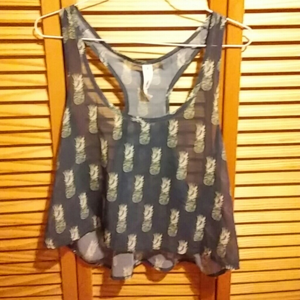 Bethany Mota Pineapple Crop Tank