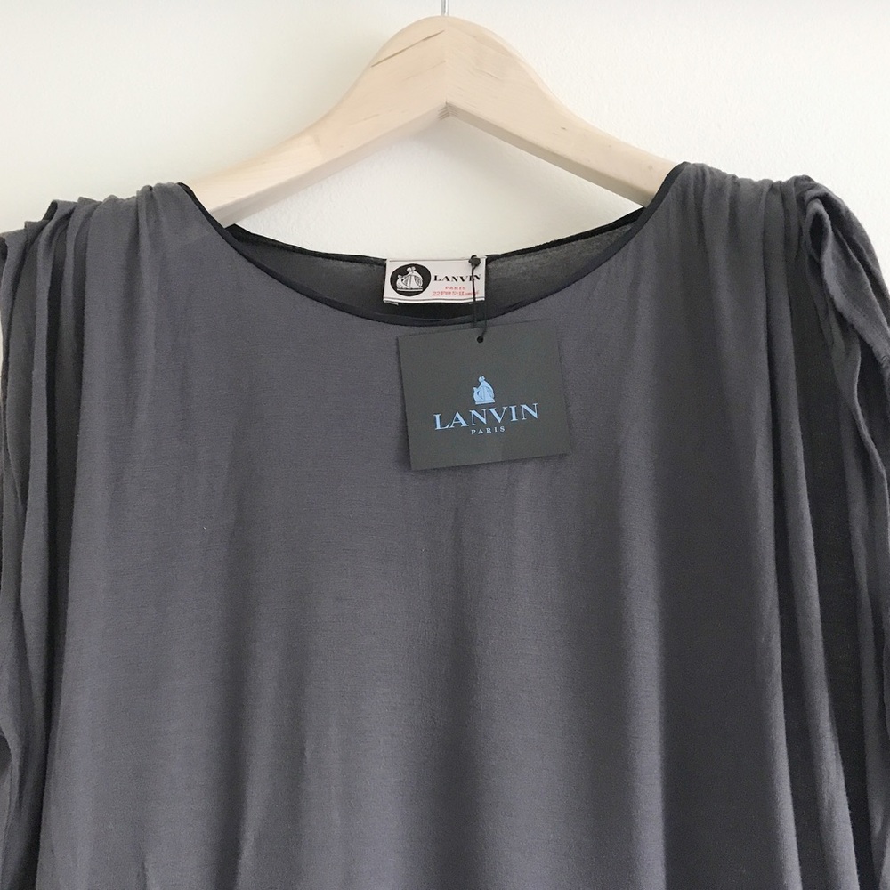 New W/ Tag Lanvin Ruched Shoulder Top