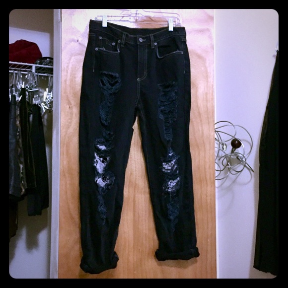 LF Carmar Highrise Lace BF Jean - Picture 2 of 8