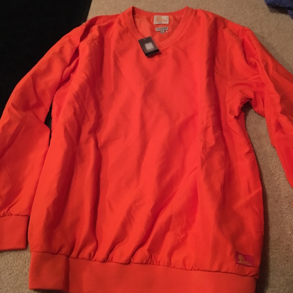 orange Men's XL wind shirt