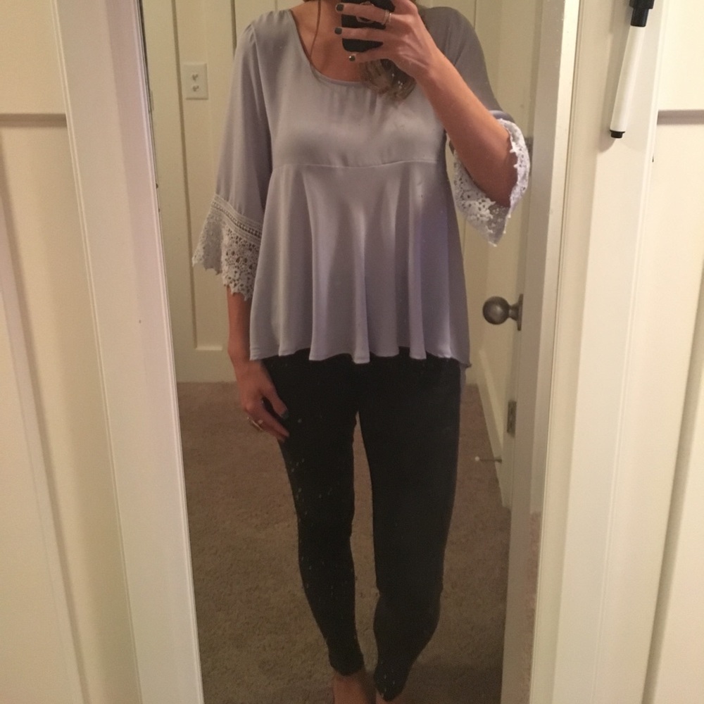 Altar'd State Purple Chiffon Blouse