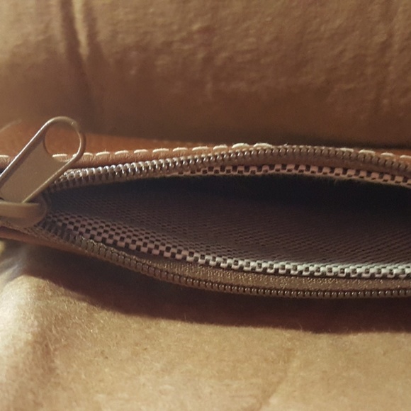 Dooney & Bourne Wrislet Chocolate Brown, Zipper Closure, Attached Keyring  NWOT - Picture 5 of 7