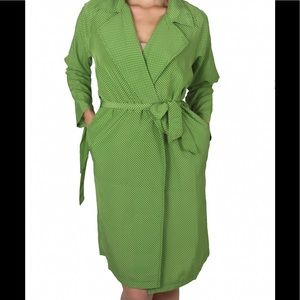 Lightweight polka dot oversized coat