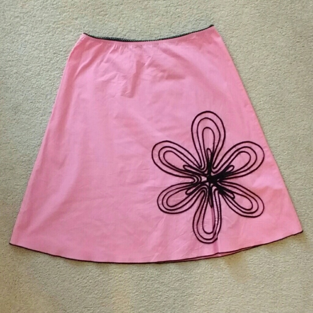 HeartSoul vintage-inspired pink & black skirt