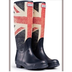British Flag Tall Hunter Rain Boots