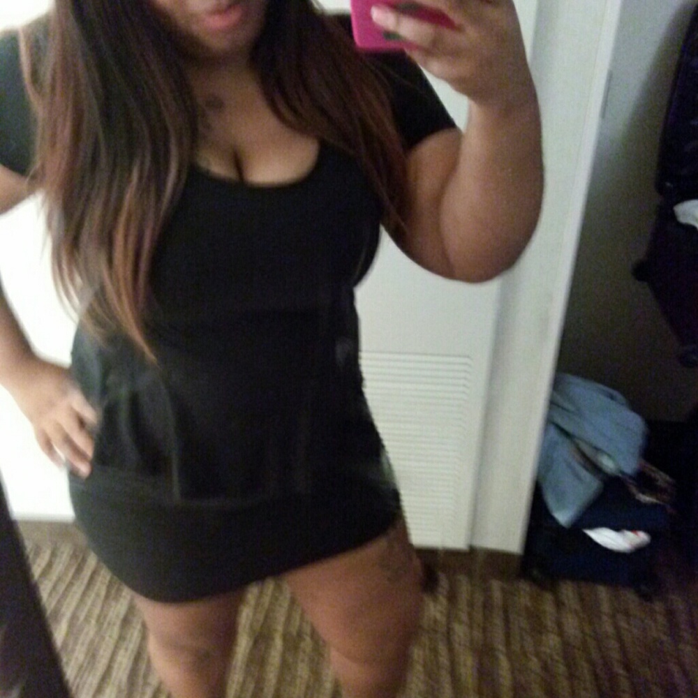 Peplum black dress