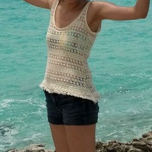 Anthropologie macrame top - XS