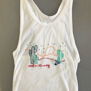 Take It Easy Urban Outfitters White Tank